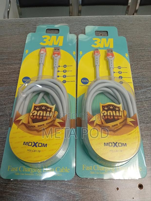 Moxom 3m Fast Charging Data Cable - thumbnail 2