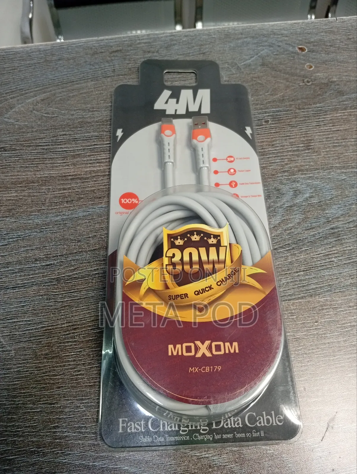 Moxom 4m Fast Charging Data Cable