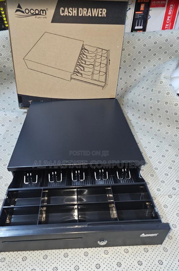 Pos Cash Drawer Metal Cash Drawer With Lock and Removable Coin Tray
