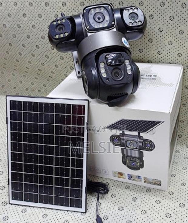 Solar Light Triple Lens 4g Camera PTZ 3 Lens Solar Street CCTV