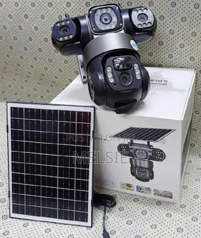 Solar Light Triple Lens 4g Camera PTZ 3 Lens Solar Street CCTV