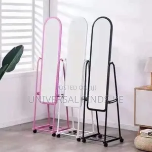 Full Length Dressing Mirror With Wheels and Shoe Rack