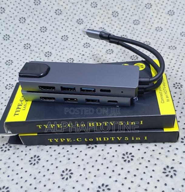 5 in 1 Type C Converter Hub to Hdmi +Usb + Lan - main view