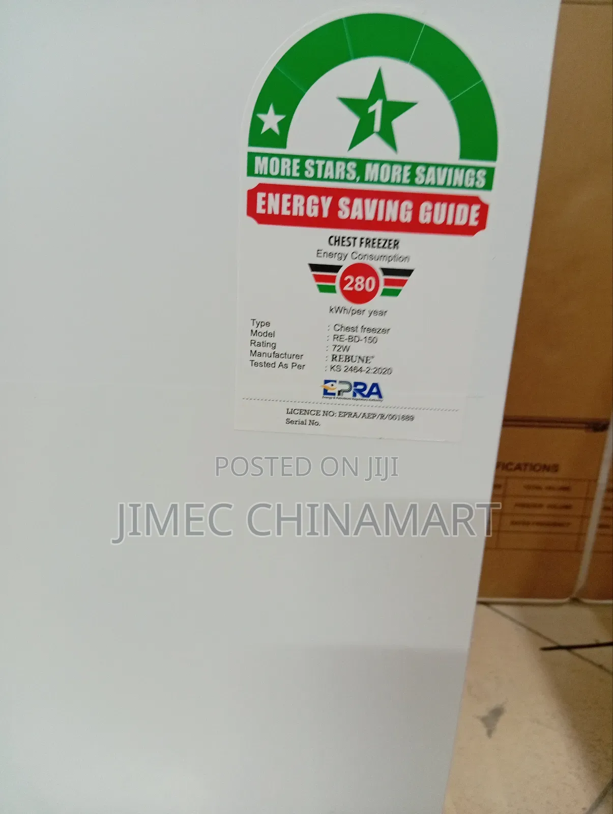 150l White Rebune Chest Freezer