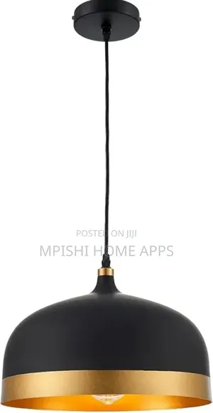 Black and Gold Aluminum Pendant Light 33cm
