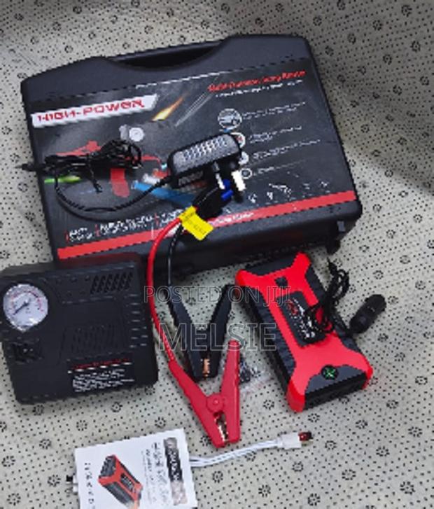 Car Jump Starter With Air Compressor, Power Bank, Led Flashlight - main view