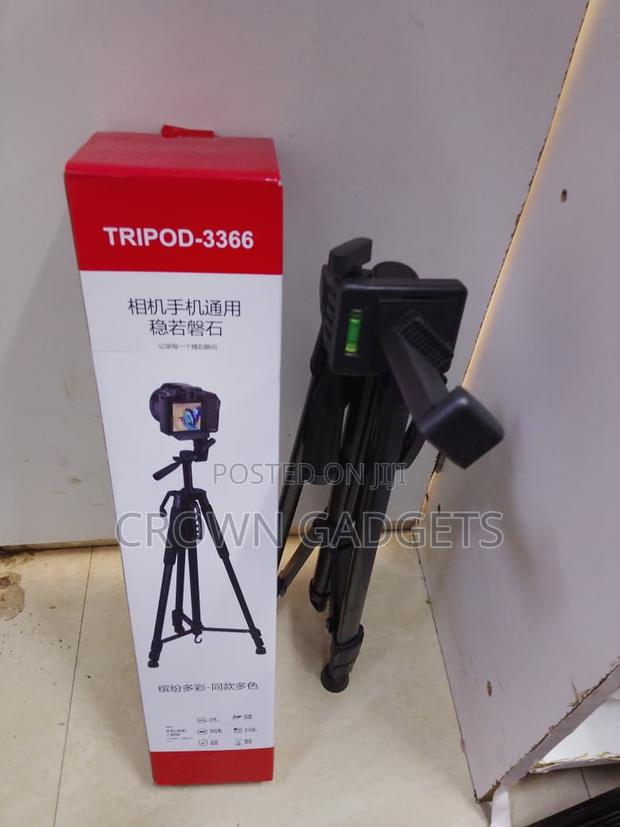 Universal Tripod-3366 Camera Smartphone Stand With Pan Head - thumbnail 3