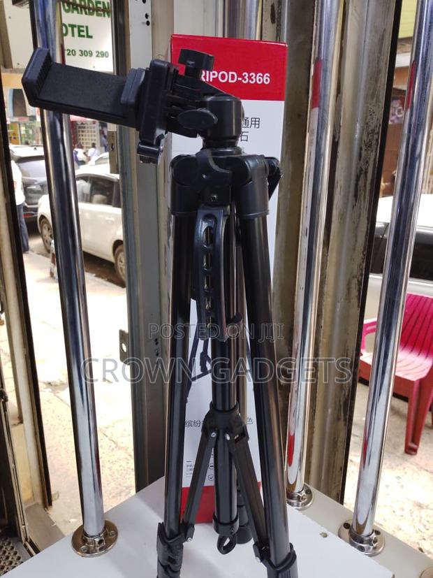 Universal Tripod-3366 Camera Smartphone Stand With Pan Head - thumbnail 4