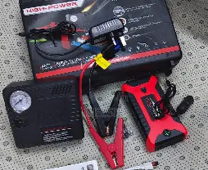 Car Jump Starter With Air Compressor, Power Bank, Led Flashlight