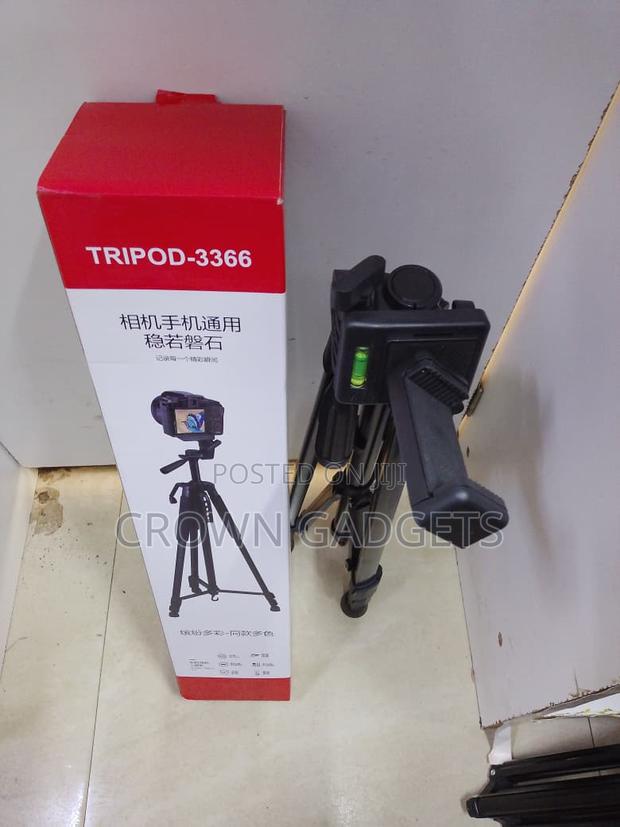Professional Tripod 3366 Stand With 3-Way Pan Head Phone Holder - main view