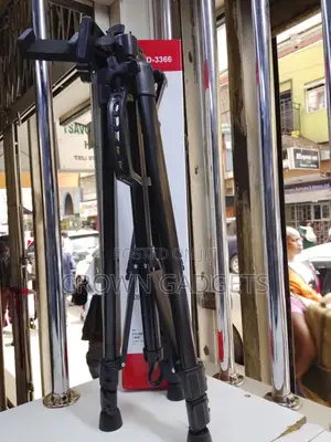 Professional Tripod 3366 Stand With 3-Way Pan Head Phone Holder