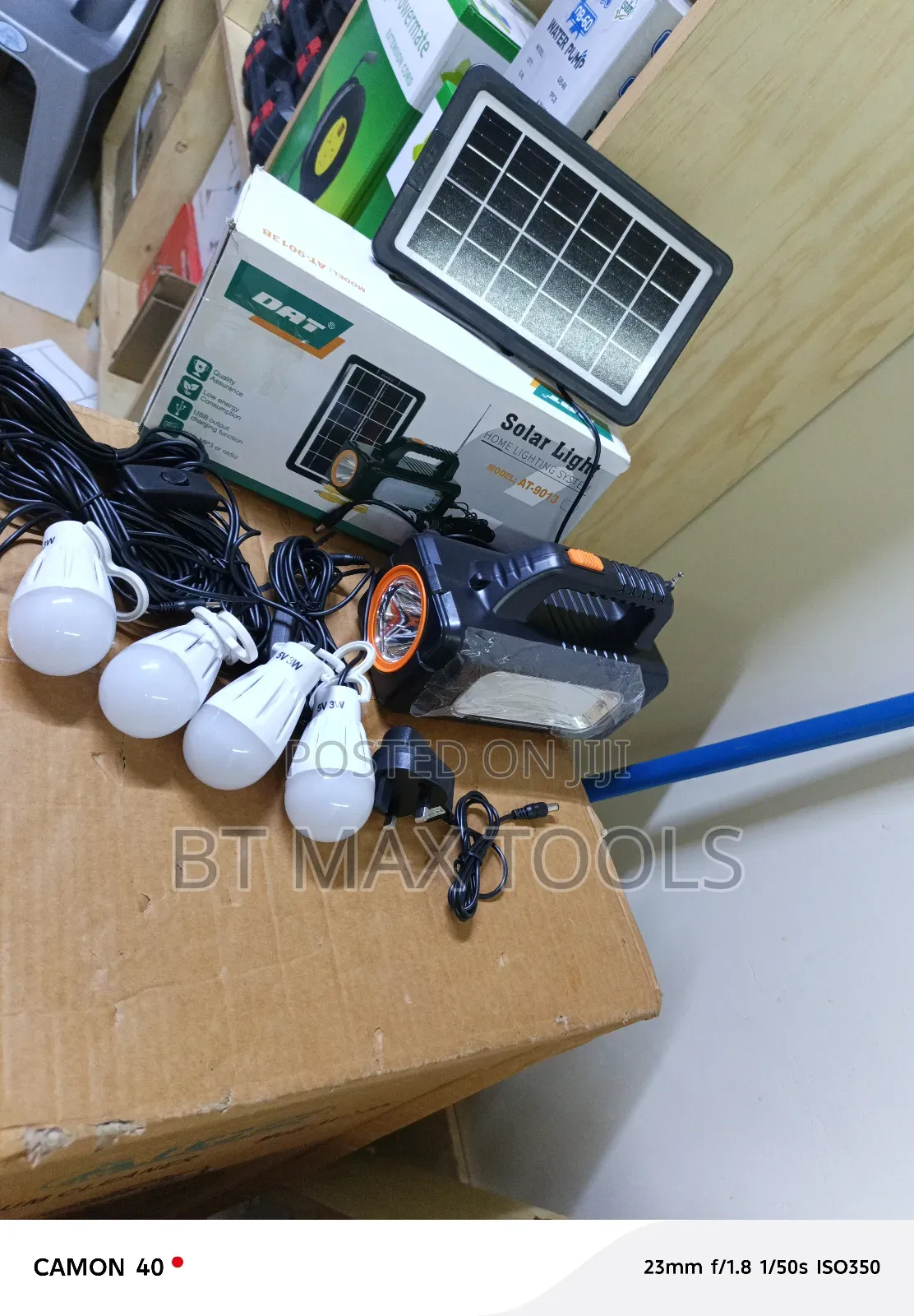 Solar Lighting System With Led Bulb