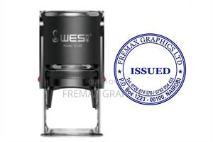 Round Self-Inking Stamp – Clear Professional - main view