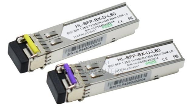 2 Pairs 80km SFP 1.25g Bidi Single Mode Fiber Module .