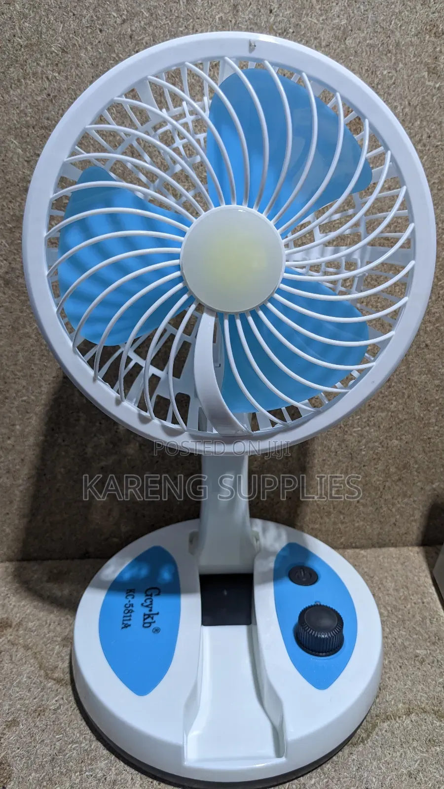 Desk Folding Fan With Dual Mode Led Light