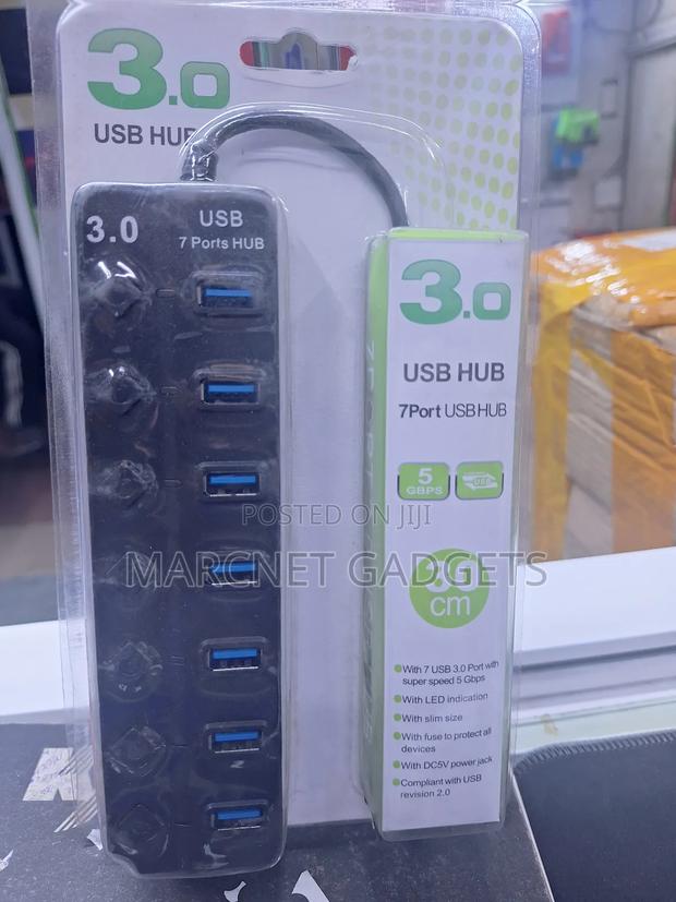 7 Port High Speed Usb 3.0 Hub With Switches