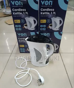 Von Vskl17bnk 1.7 Litres Upright Cordless Kettle White