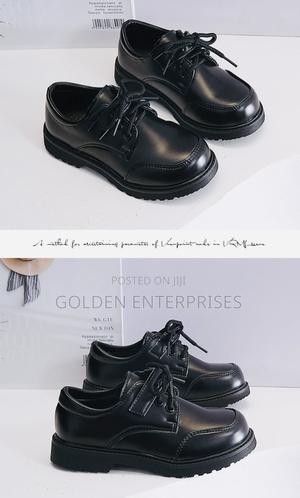 Boys Black School Shoes 26-38 - thumbnail 2
