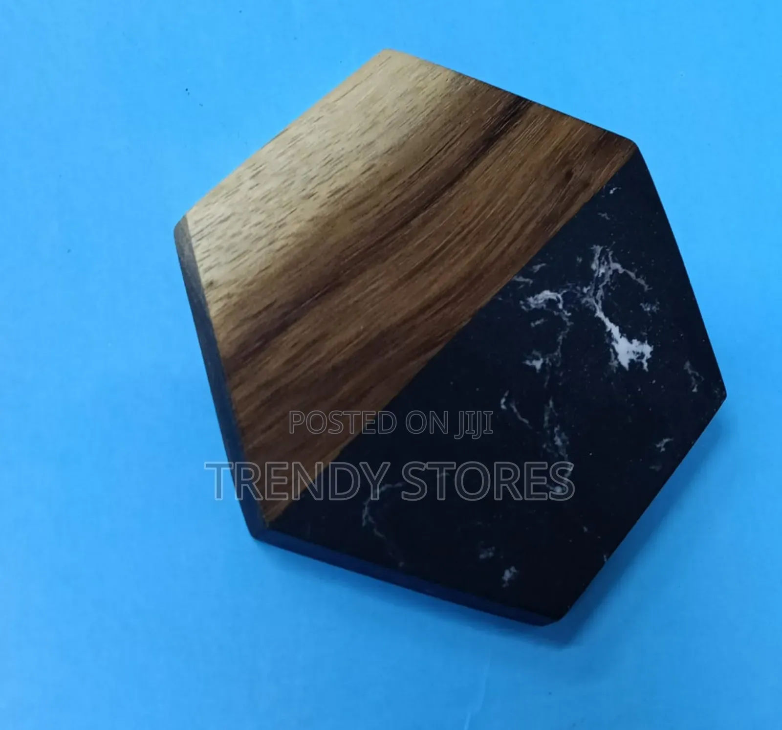 6pcs Marble & Wood Coasters
