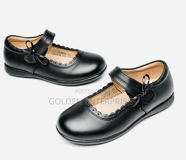 Girls Black School Shoes 26-38