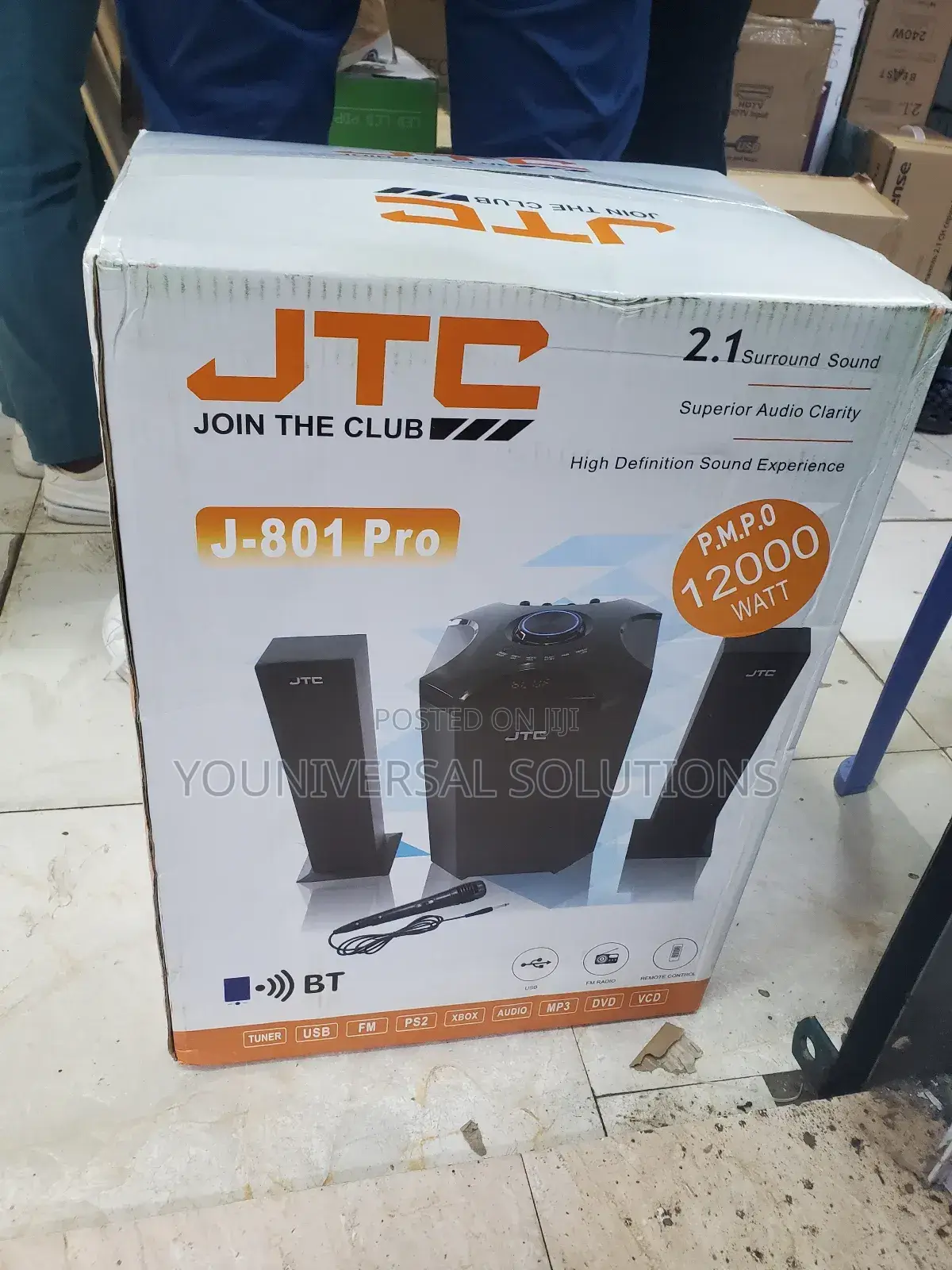 2.1ch JTC Bt/Fm/Usb-12,000w-System