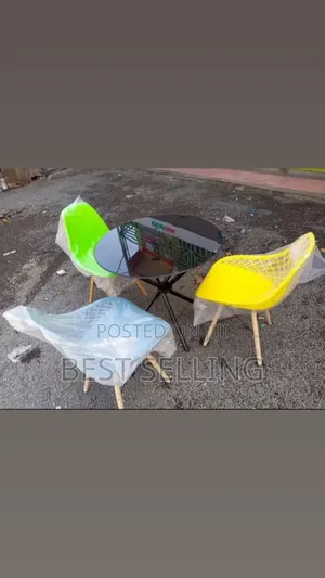 Black Glass Top With Mesh Eams Chair