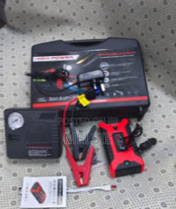 Portable Car Jump Starter Kit With High Voltage Power Bank