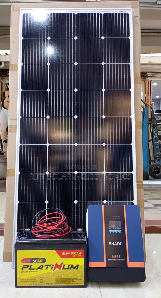 550w Solar - 100ah Lithium Battery - 1.2kva Hybrid Inverter Full Kit - main view