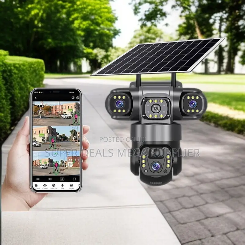Two Way Audio Motion Detection V380 Pro 12mp 4g PTZ Solar CCTV Camera