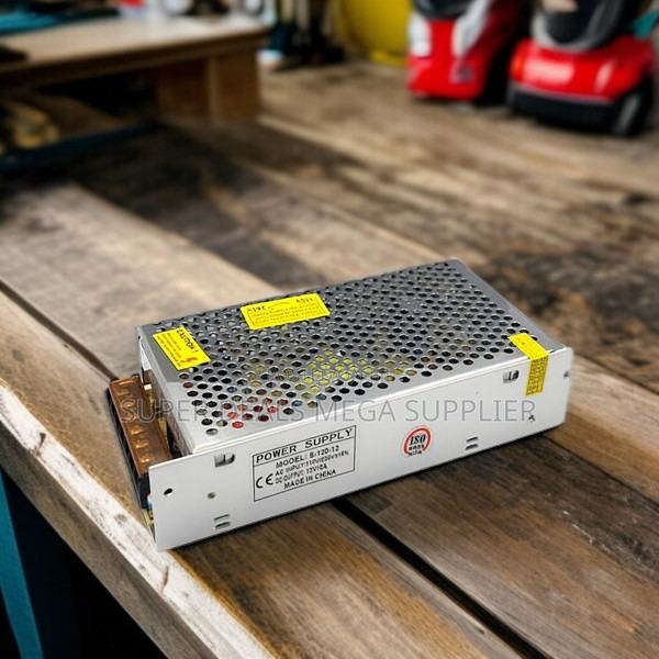 12v 10a Power Supply Unit With Perforated Metal Case And Led Display