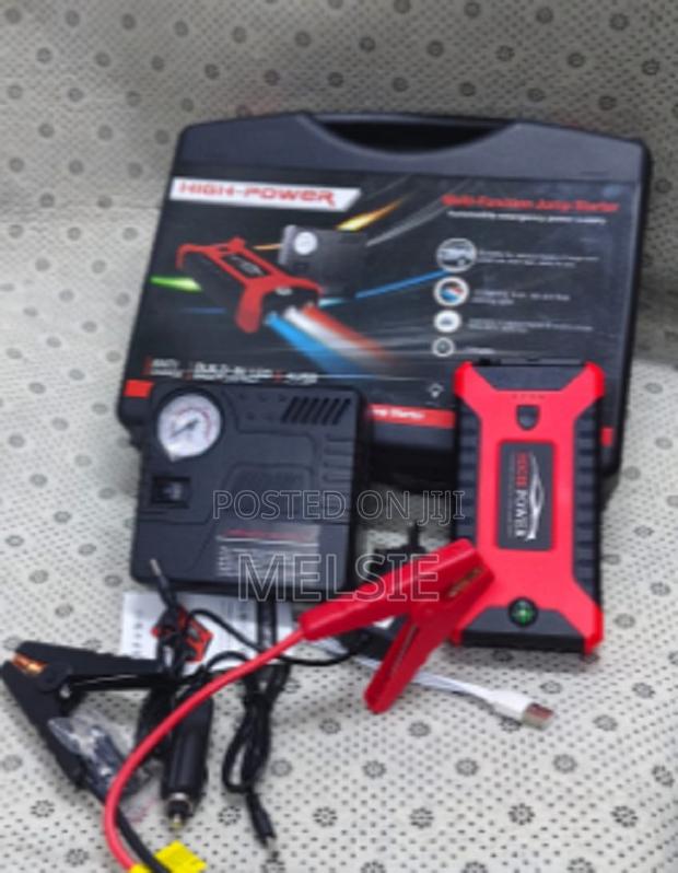High Power Jump Starter With Air Pump and Dual Usb Outputs - main view