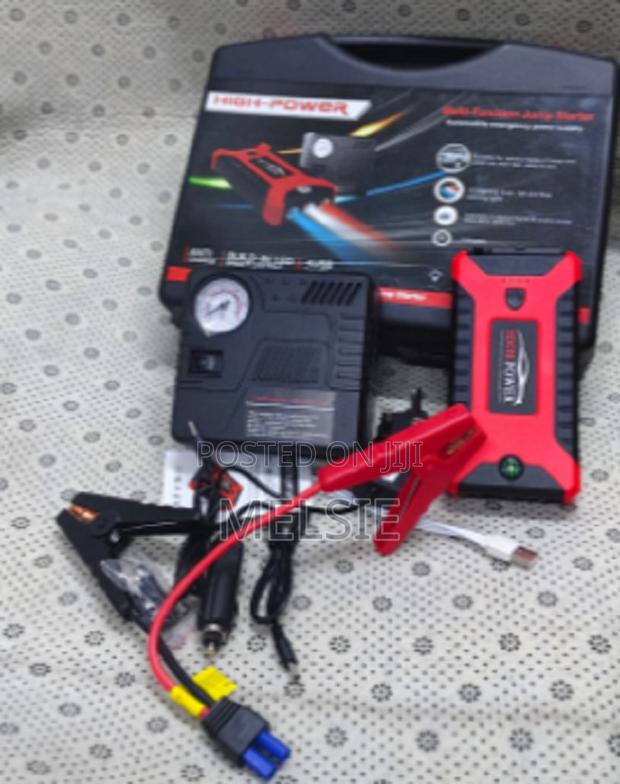 Car Jump Starter With Portable Air Pump Emergency Usb Power Supply