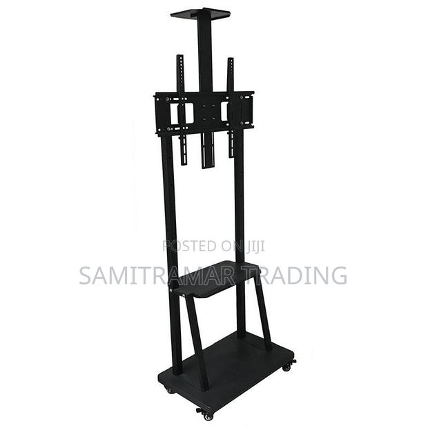 Ava1700 Rolling Cat Mobile Tv Stand Size 32" to 75" Adjustable Height