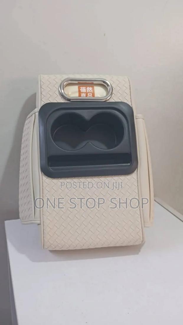 Baije Leather Armrest Clip on Cushion With Cup Saviette Phone Holder - main view