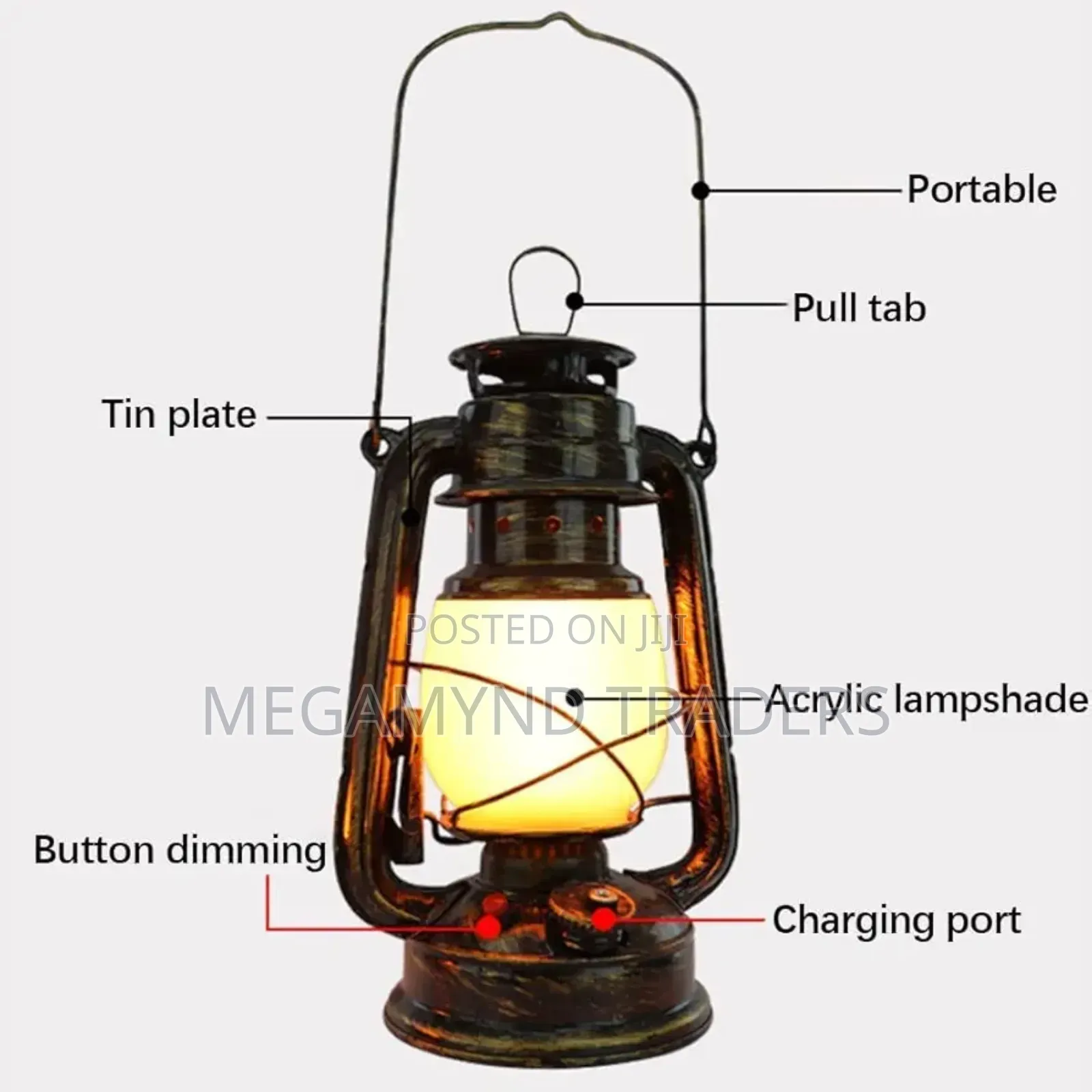 Rechargeable Lantern Lamp / Led Lantern - 35cm