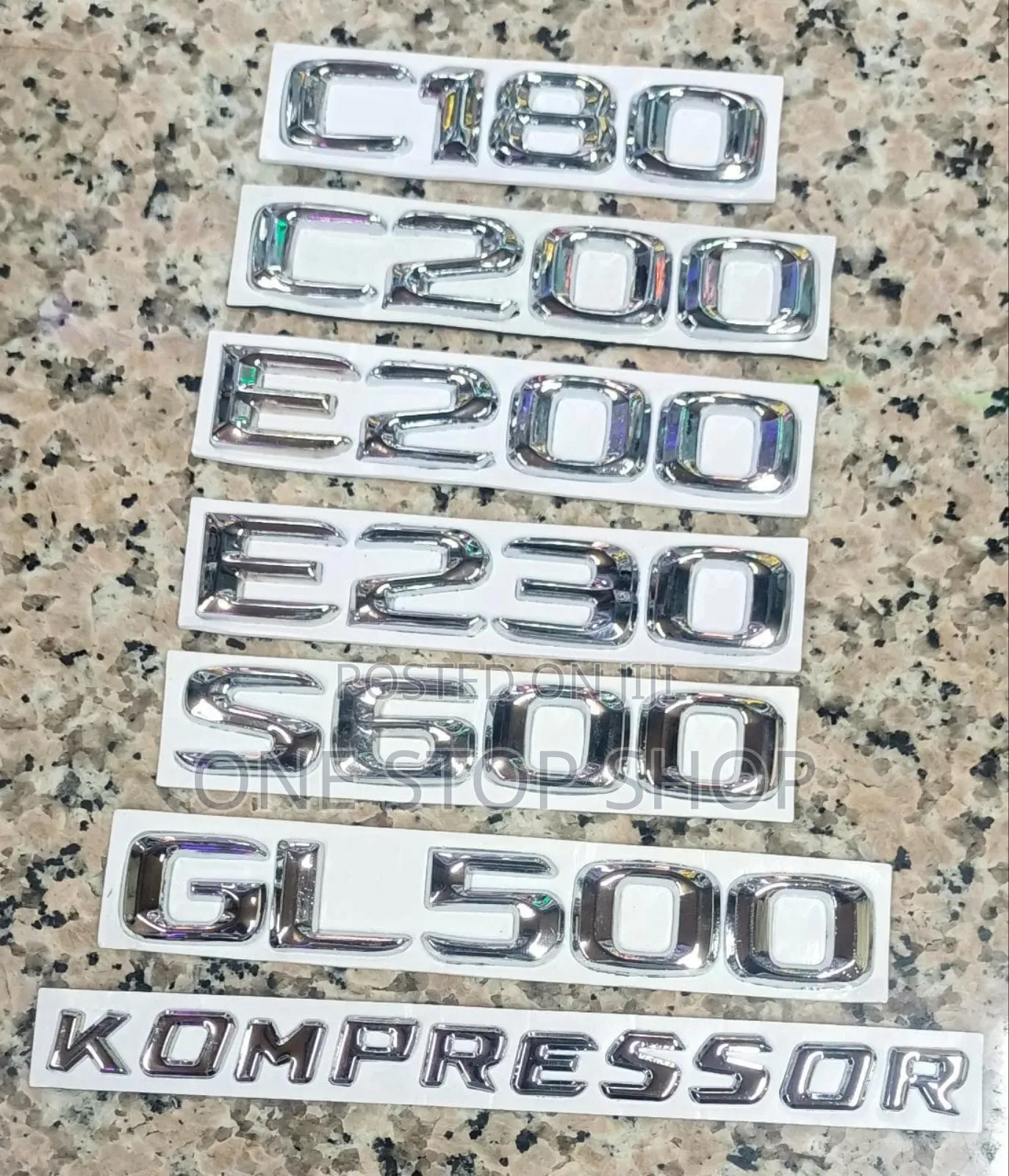 Different Mercedes Boot Replacement Letter Badges