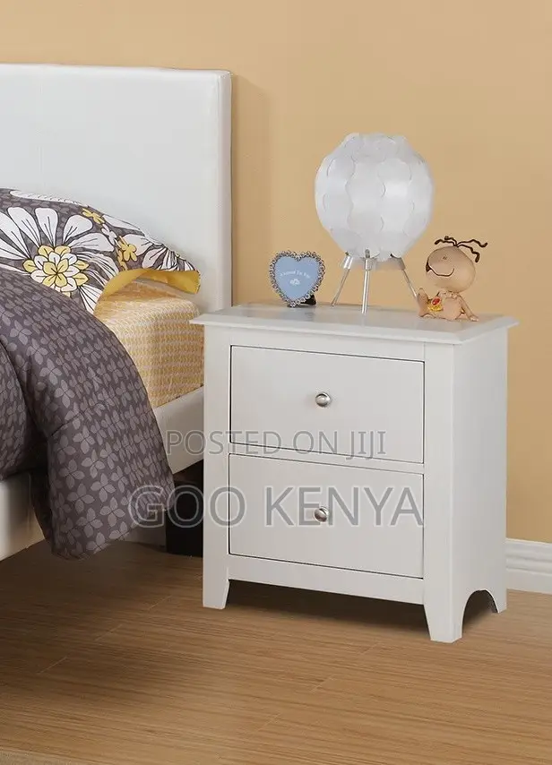 Home Cabinet; Classic Solid Wood Bedside Cabinet With 2 Drawers