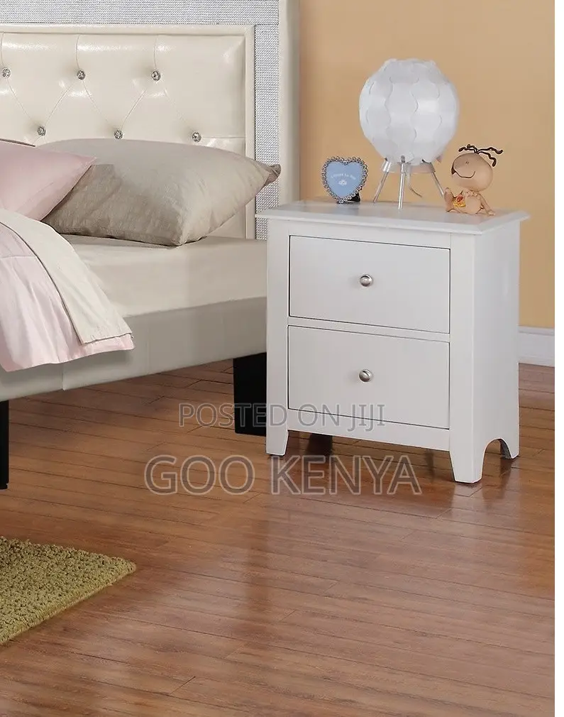 Home Cabinet; Classic Solid Wood Bedside Cabinet With 2 Drawers