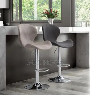 Home Bar Stool; Metal Base Ergonomic Adjustable Swivel Bar Stool