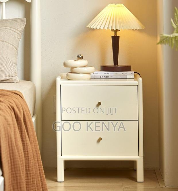 Home Cabinet; Hotel-Grade Solid Wood Nightstand With Storage - main view