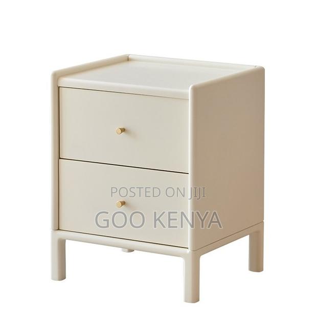 Home Cabinet; Hotel-Grade Solid Wood Nightstand With Storage - thumbnail 2
