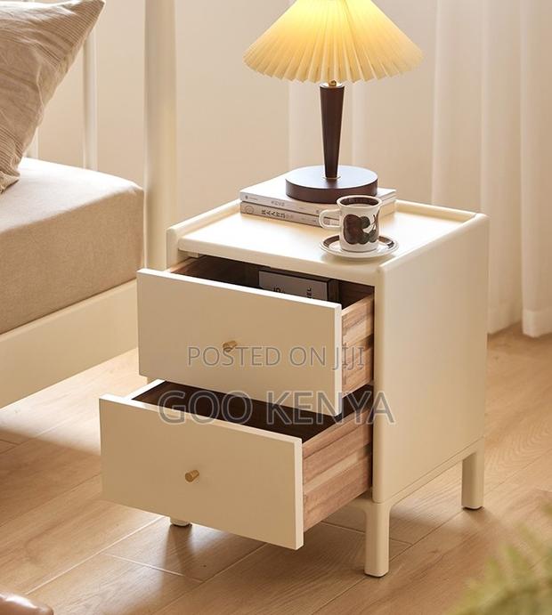 Home Cabinet; Hotel-Grade Solid Wood Nightstand With Storage - thumbnail 4