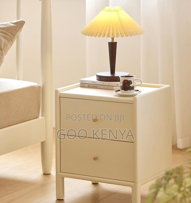 Home Cabinet; Hotel-Grade Solid Wood Nightstand With Storage - thumbnail 5