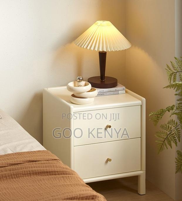 Home Cabinet; Hotel-Grade Solid Wood Nightstand With Storage - thumbnail 6