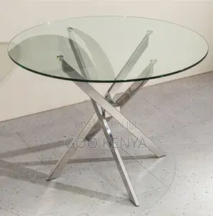 Home Table; Modern Hollow Design Tempered Glass Dining Table