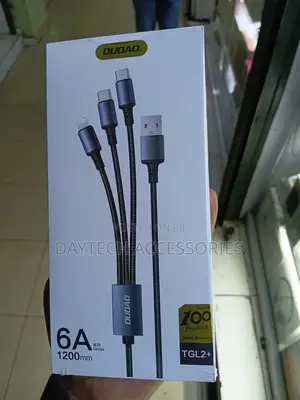 Dudao Super Fast Charging Cable 1.2m 3 in 1 Multi Charging Cable