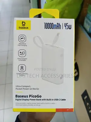 Baseus Picogo Power Bank 45w 10000mah With Type-C Built-in Cable