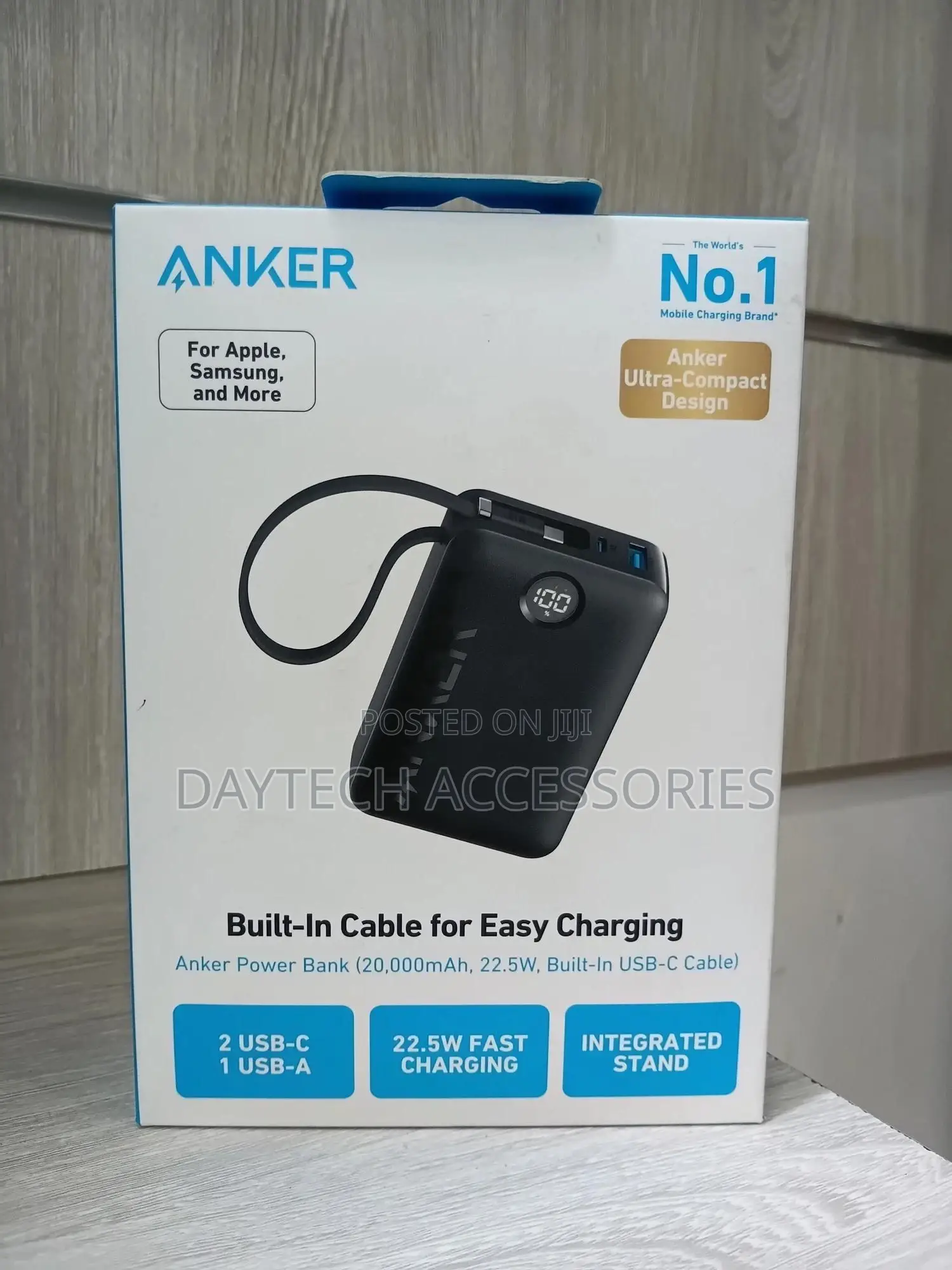Anker 20000mah High-Speed 22.5w Power Bank - Black