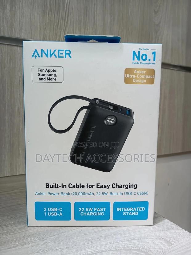 Anker 20000mah High-Speed 22.5w Power Bank - Black