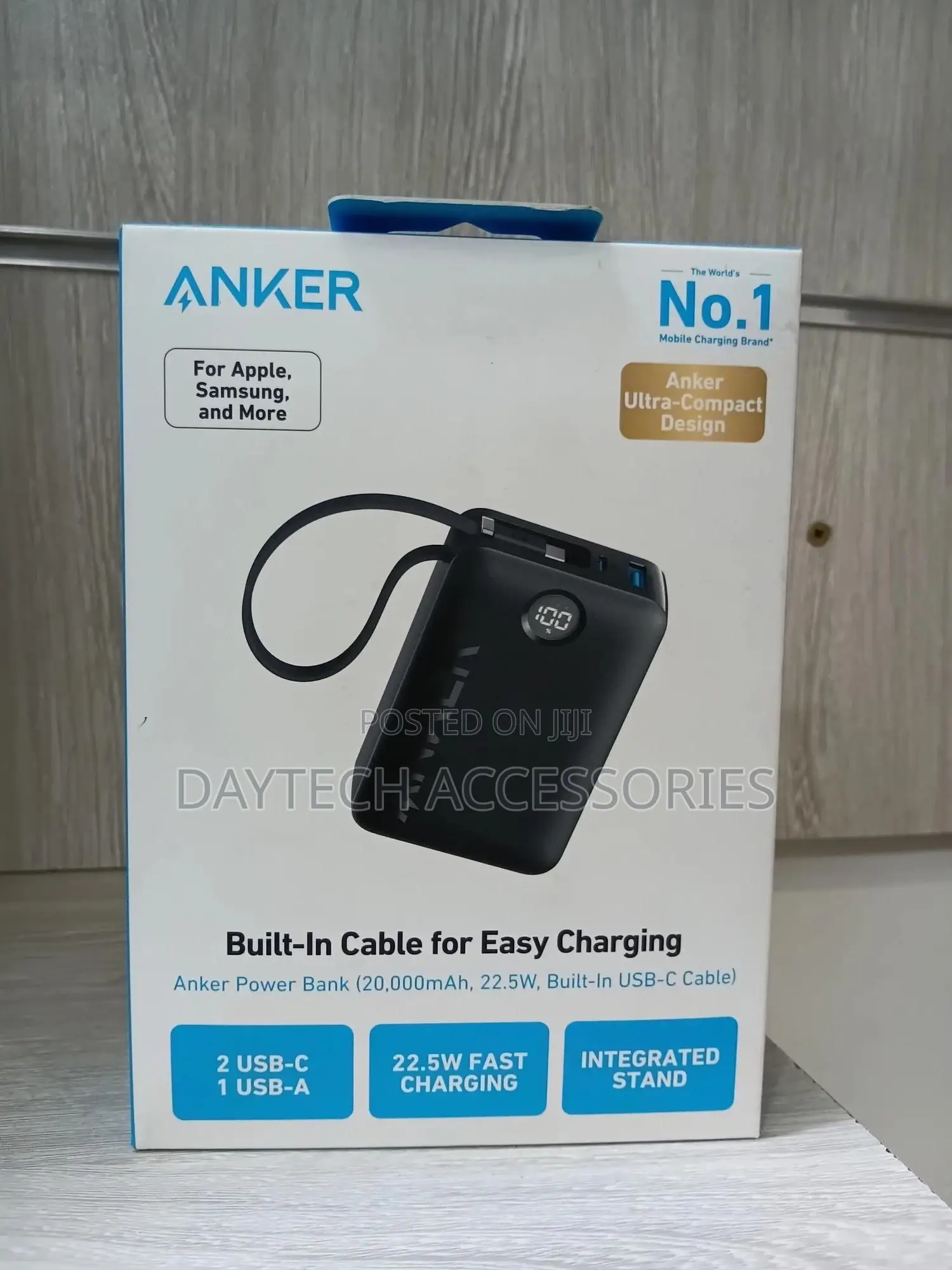 Anker 20000mah High-Speed 22.5w Power Bank - Black
